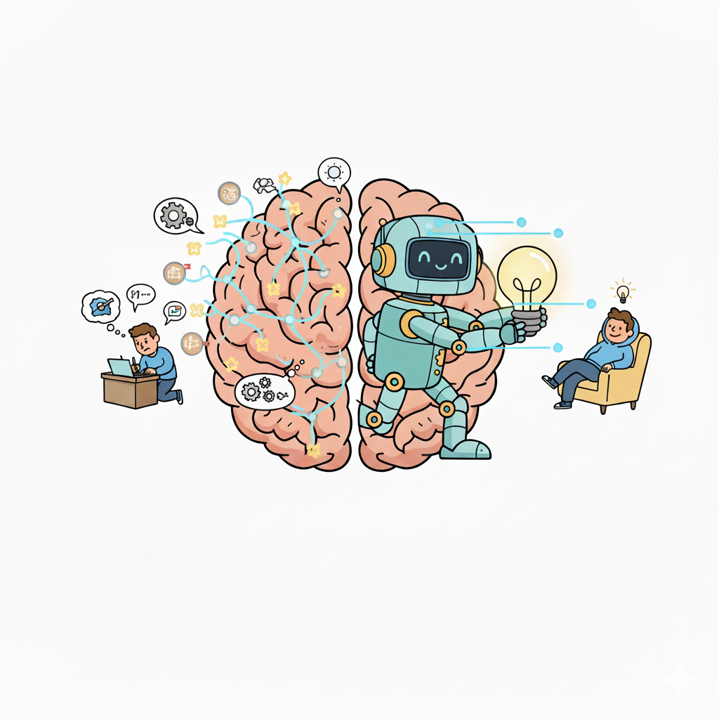 AI가 내 생각까지 대신해줄 때, 우리 뇌에서는 무슨 일이 생길까?